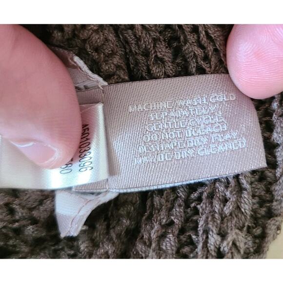 Chico's Long Open Front Cardigan‎ Sweater Sz 3 / Large Taupe Short Sleeves - Picture 9 of 9